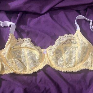 Freya Offbeat Side Support Balconette Bra 30E, Lemon Yellow